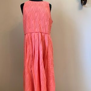 ann taylor peach pink dress